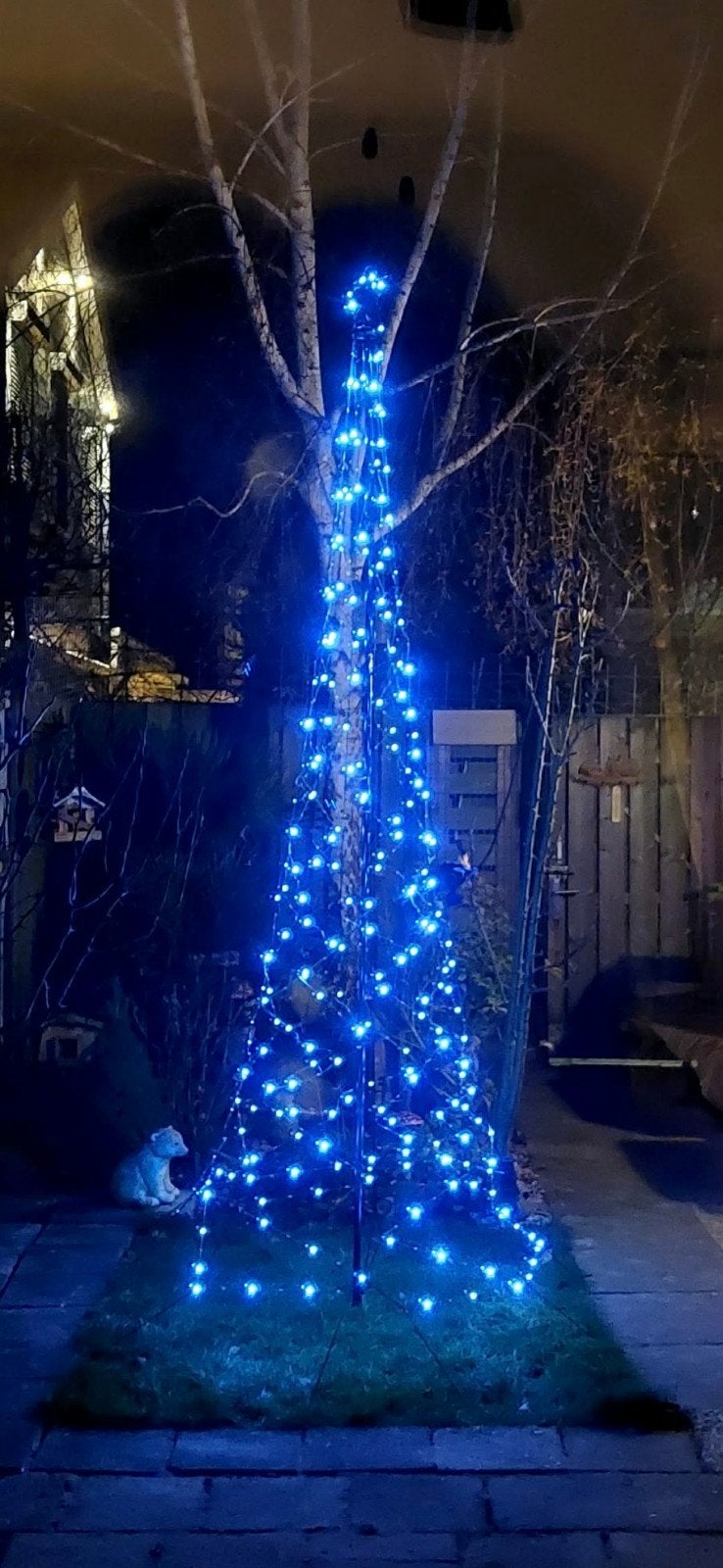 Kerstboom met verlichting, Ophalen