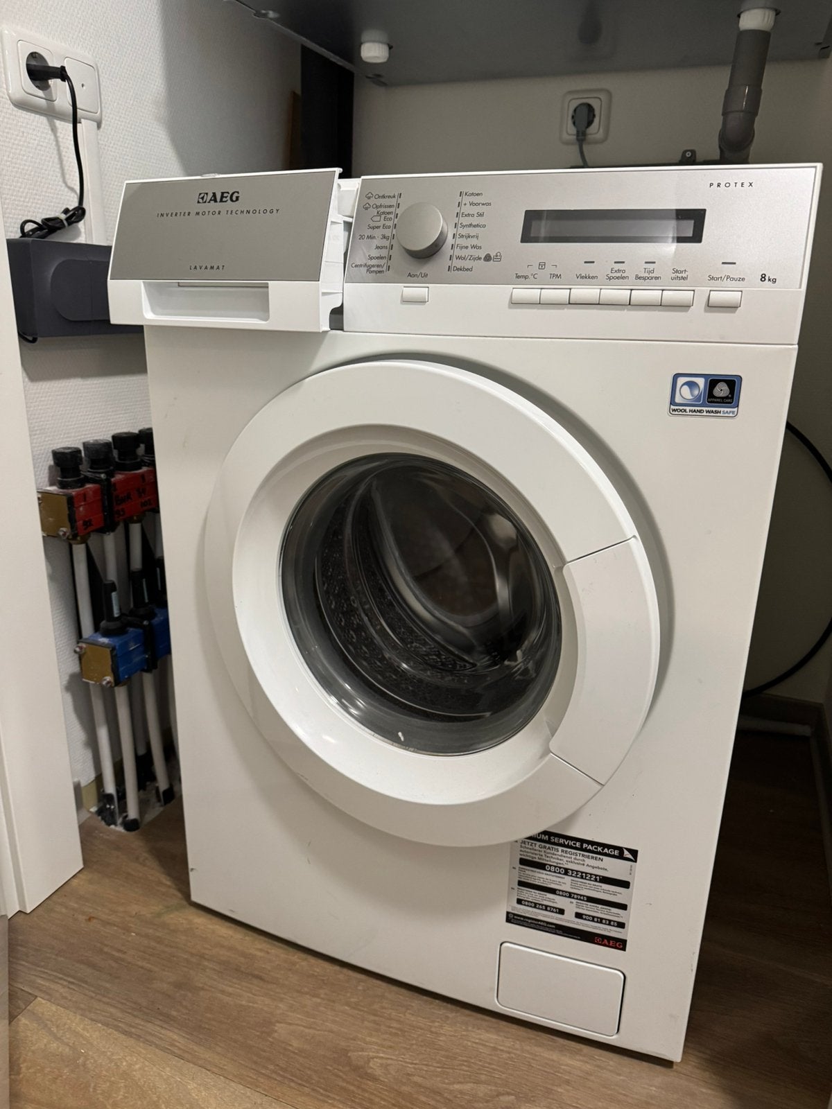 AEG lavamat 8kg wasmachine, Ophalen, Zo goed als nieuw, Voorlader, 85 tot 90 cm