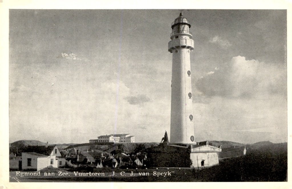 Egmond aan Zee Vuurtoren van Speyk # 843, Verzenden, 1940 tot 1960, Gelopen, Noord-Holland