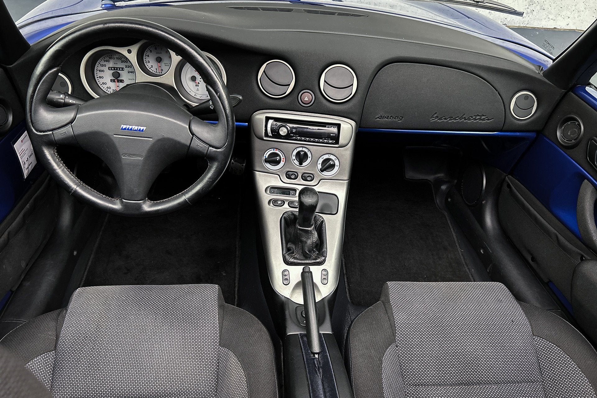 Fiat Barchetta 1.8-16V Emotion | Hardtop + softtop | Org NL, 4 cilinders, Cabriolet, Blauw, 450 kg