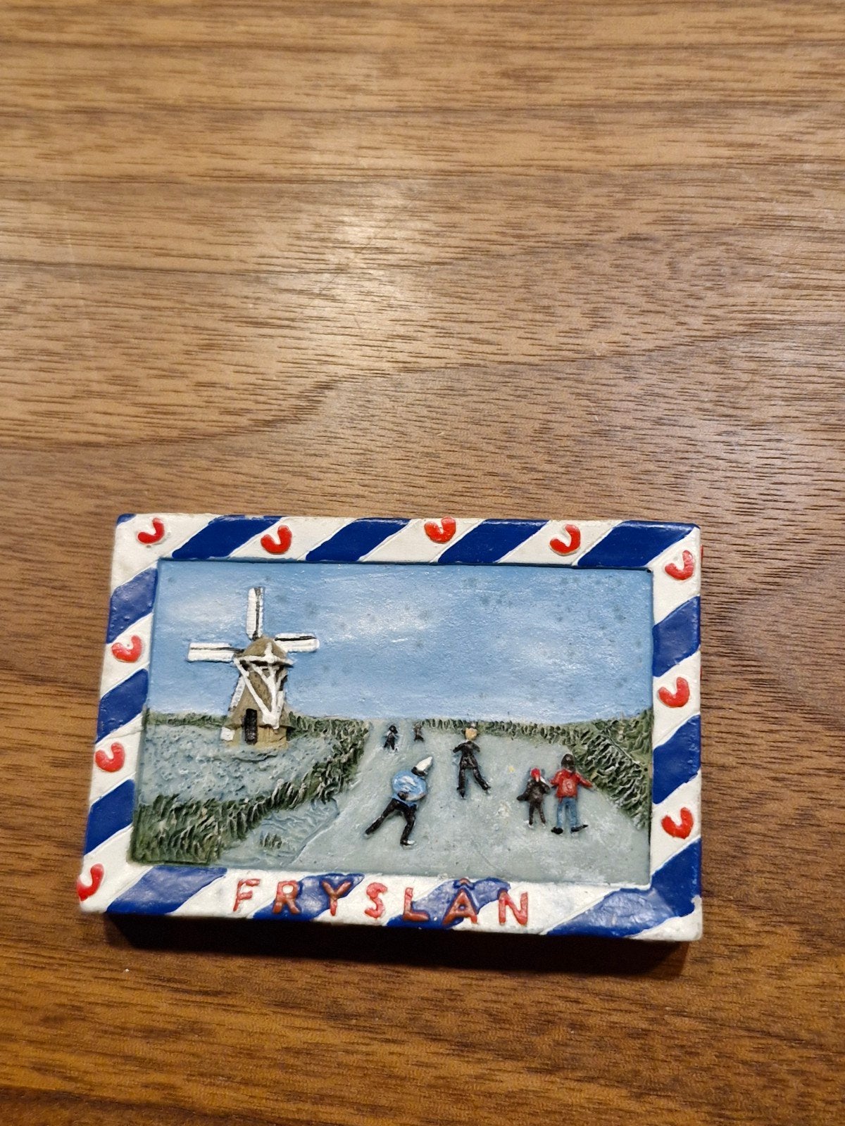 Koelkastmagneet Fryslân Schaatsen Molen, Ophalen of Verzenden, Gebruikt