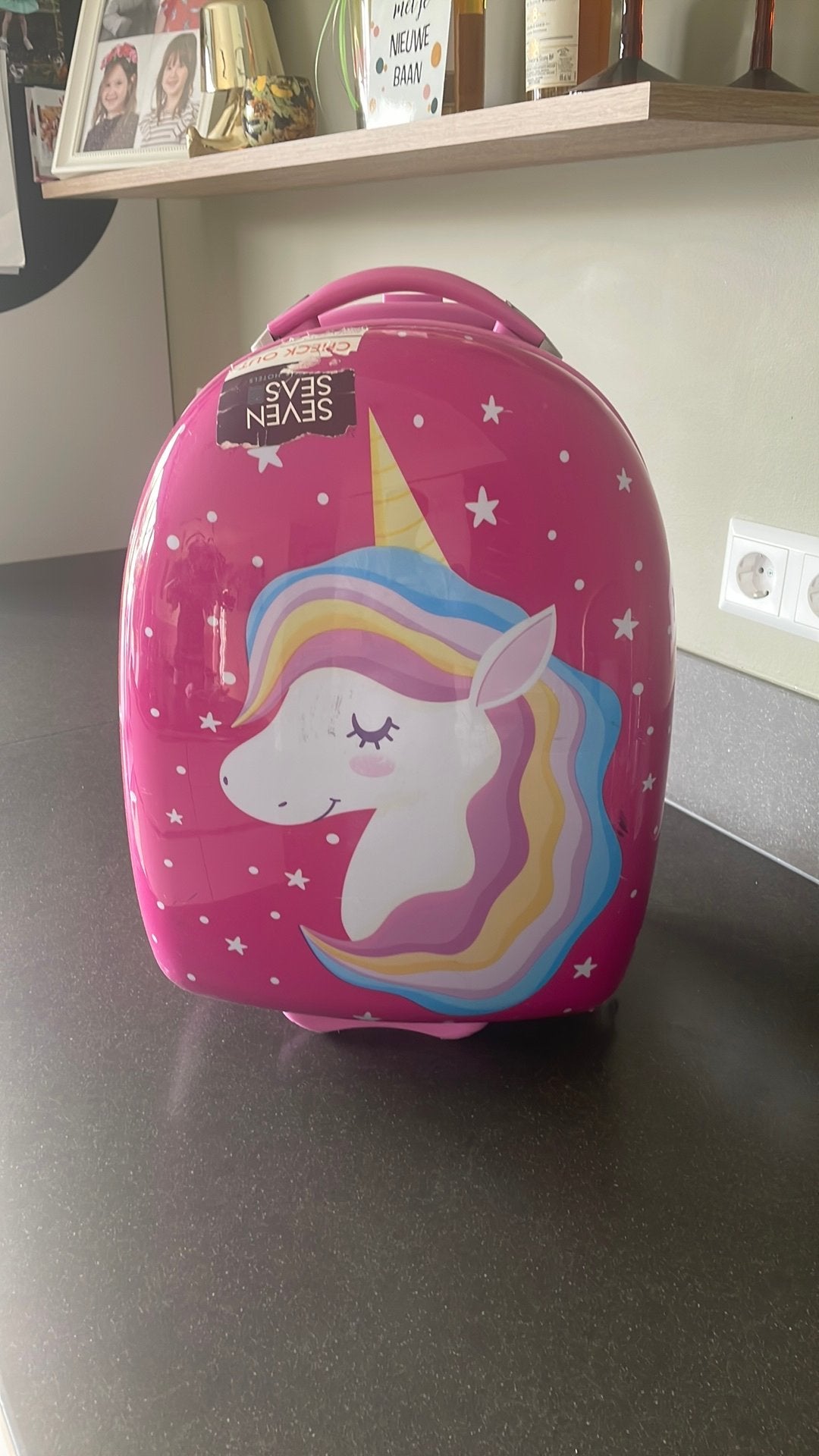 Kinder trolley Unicorn, Ophalen, Hard kunststof, Minder dan 50 cm, Zo goed als nieuw