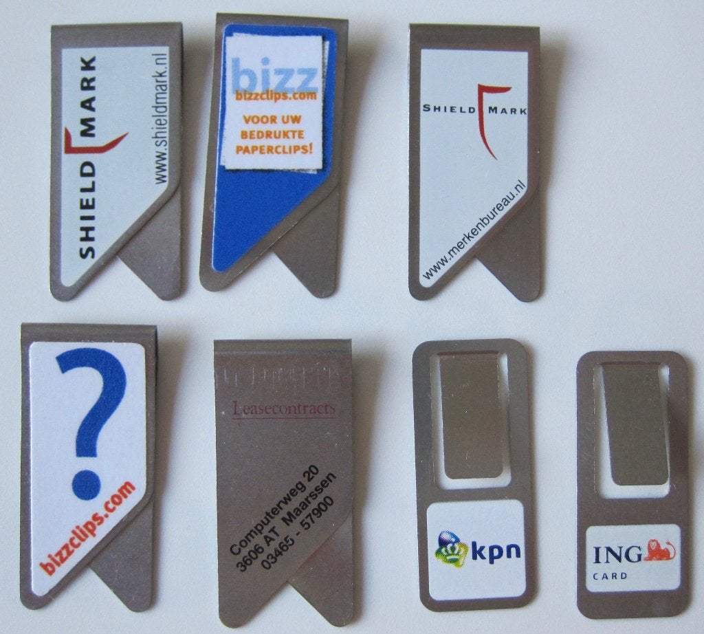 acht verschillende papierclips, Diversen, Ophalen of Verzenden, Nieuw