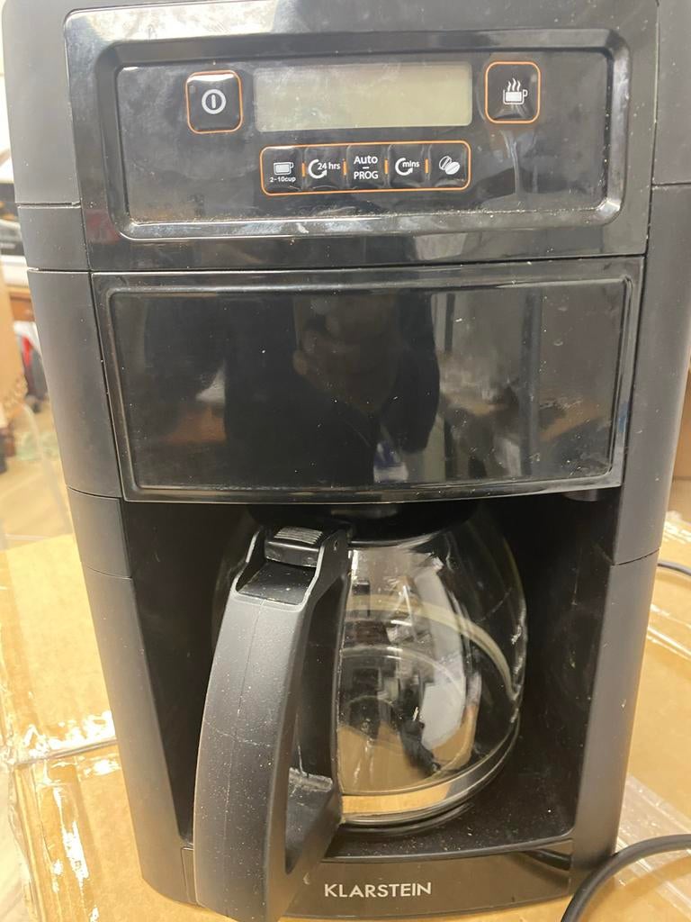 Klarstein Aromatica II Duo Koffiezetapparaat met bonenmaler, Gebruikt, Koffiemachine, Gemalen koffie, Ophalen of Verzenden