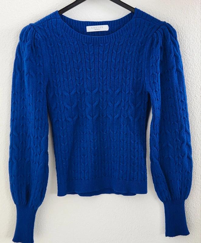 Trui, kleur blauw, maat m, merk costes, Kleding | Dames, Maat 38/40 (M), Blauw, Ophalen of Verzenden, Zo goed als nieuw