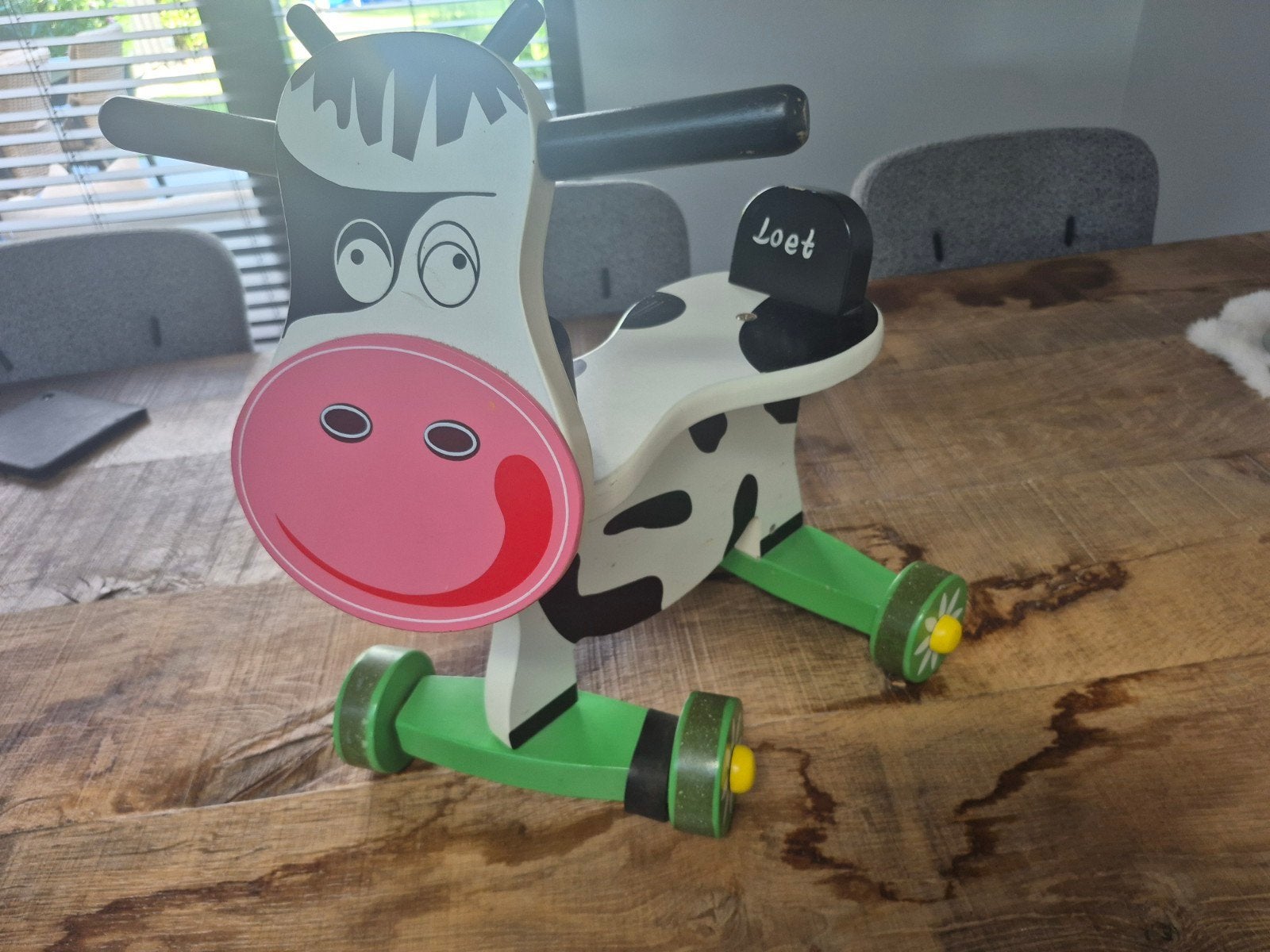 Houten loopfiets koe - Leuk voor de kleintjes!, Ophalen