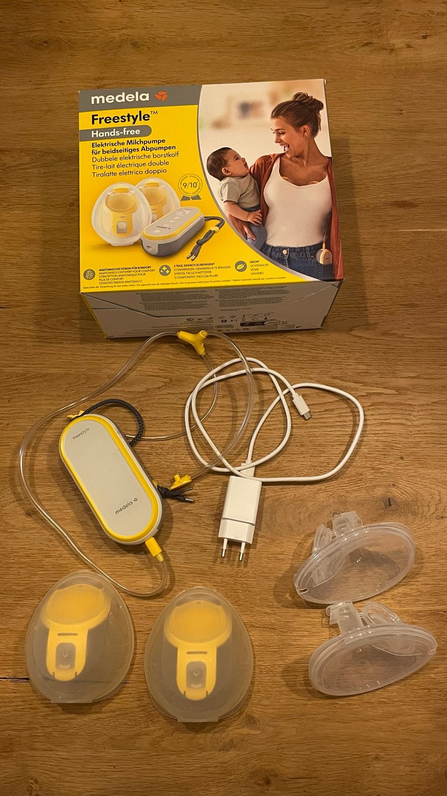 Medela Freestyle Hands-free dubbele elektrische borstkolf, Gebruikt, Draagbaar, Medela, Borstkolf