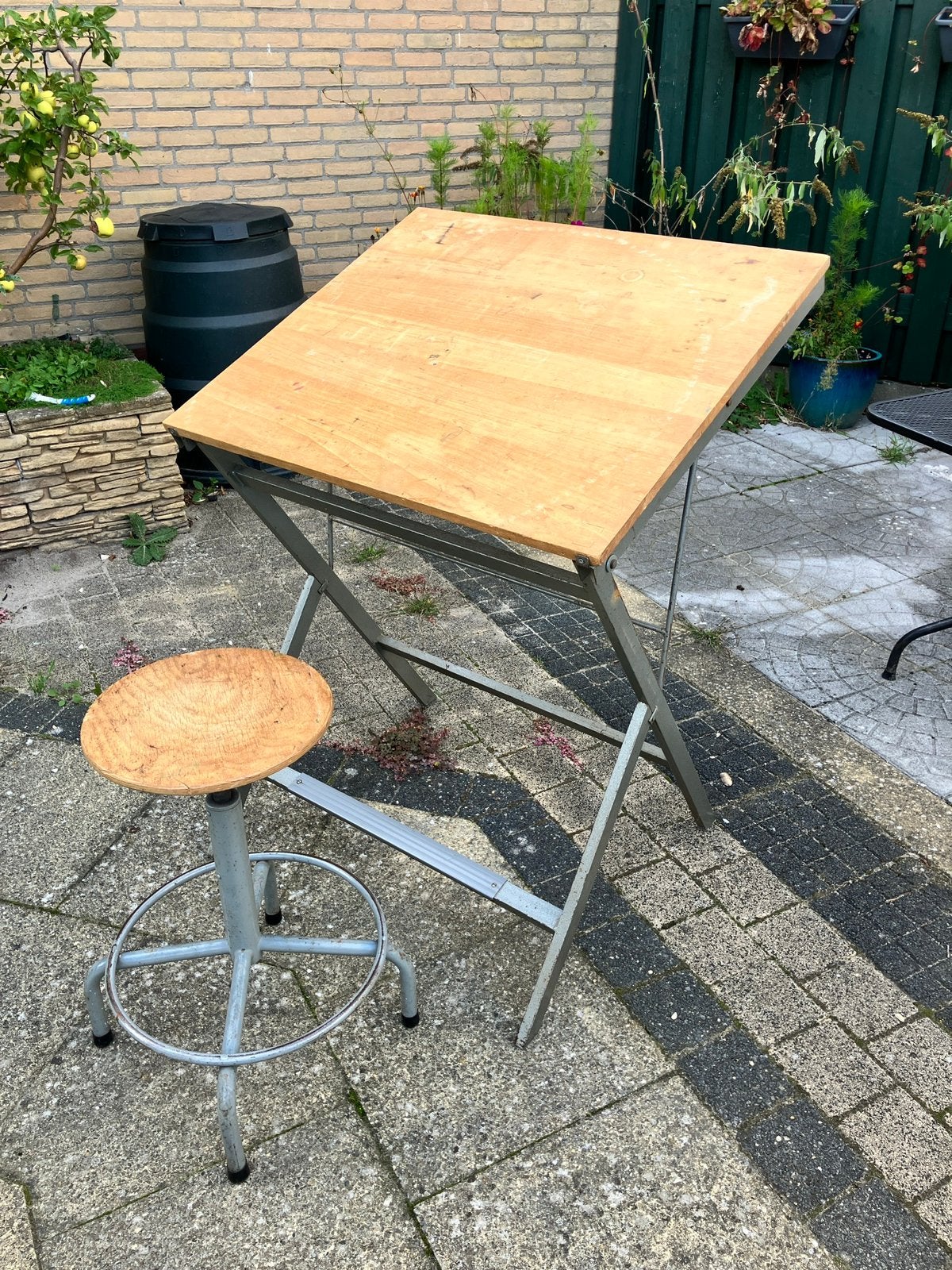 Tekentafel met kruk., Doe-het-zelf en Verbouw, Ophalen, Gebruikt, Minder dan 130 cm