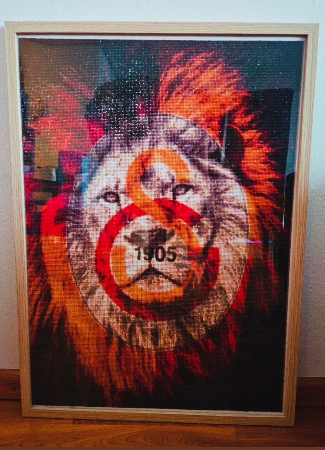 Uniek Galatasaray Leeuw Diamond Painting Portret, Huis en Inrichting, 50 – 75, Minder dan 50 cm, Overige typen, Ophalen of Verzenden