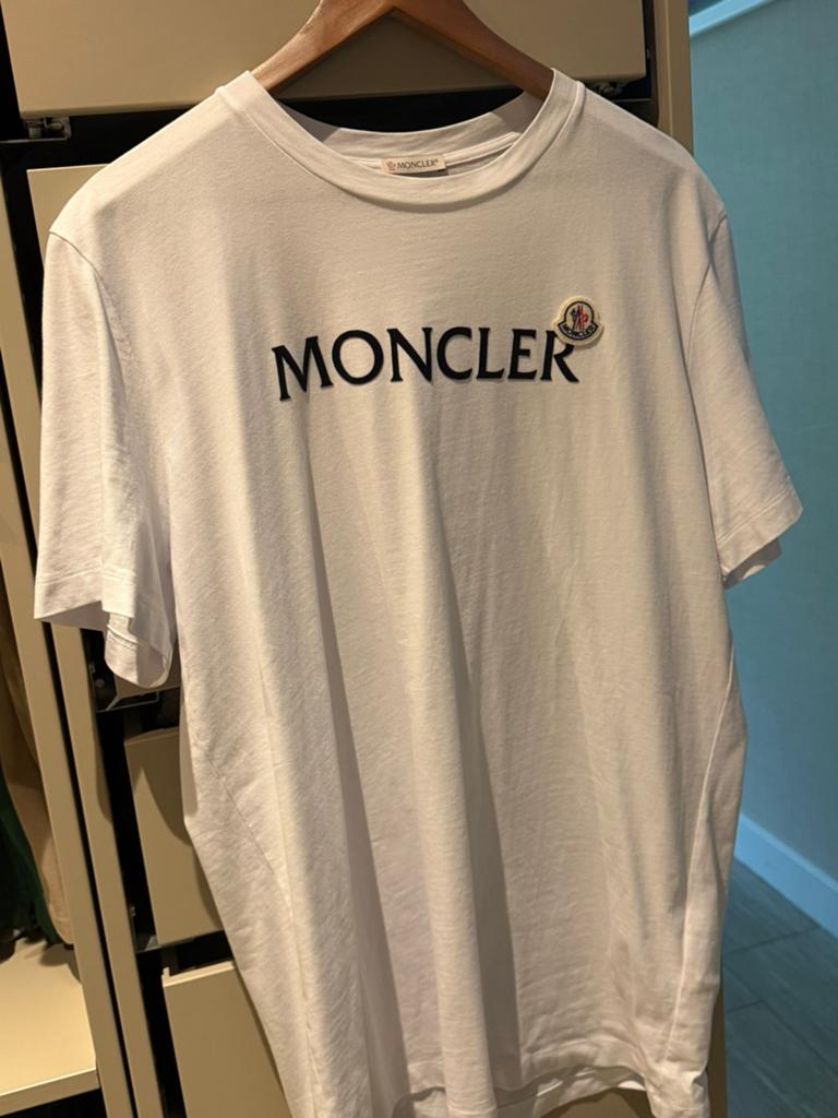 Moncler t shirt wit XL, Kleding | Heren, Ophalen of Verzenden, Nieuw, Maat 56/58 (XL), Wit