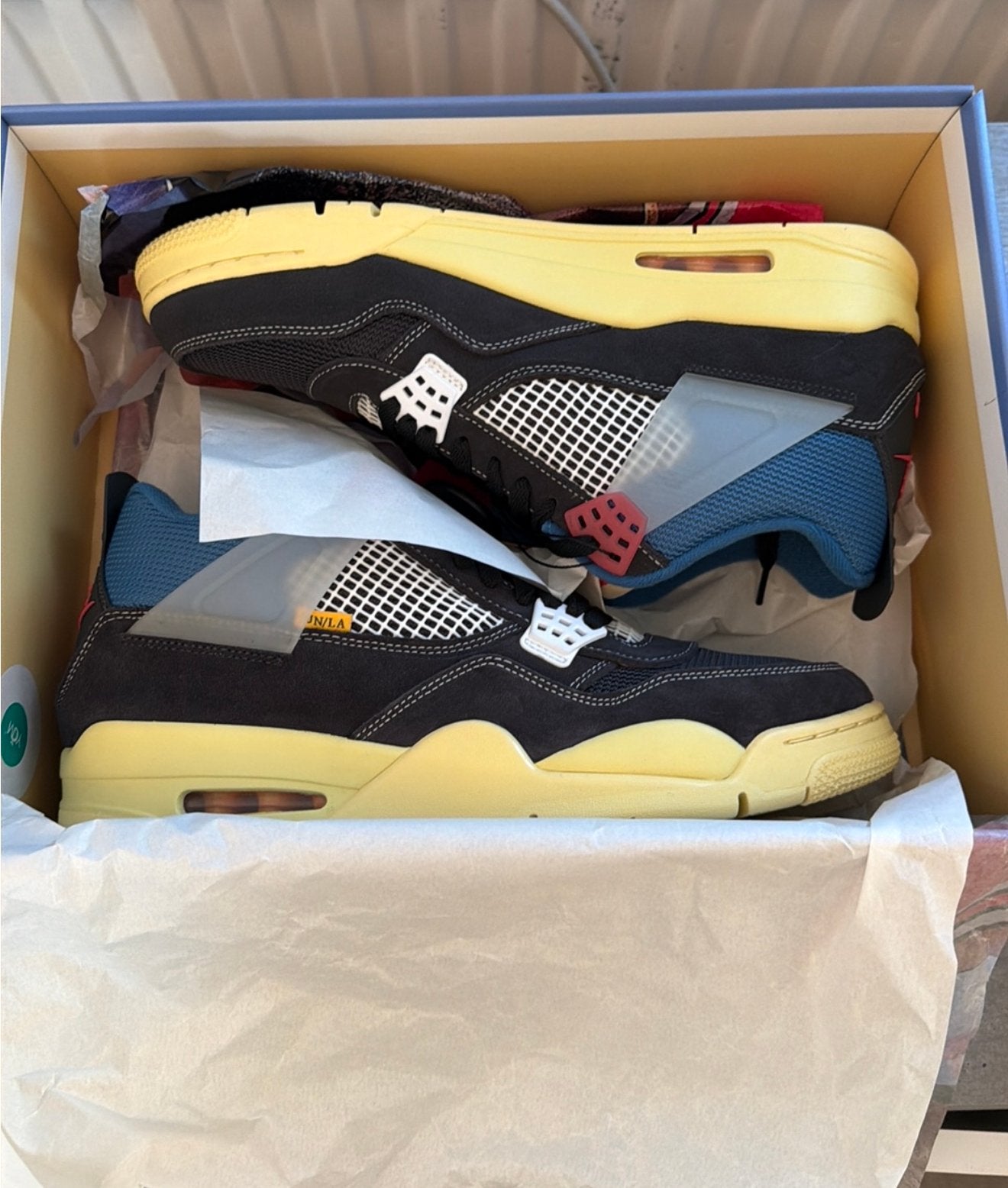 Gloednieuwe Air Jordan 4 Retro Union Off Noir Maat 46, Kleding | Heren, Zwart, Nieuw, Ophalen of Verzenden, Sneakers of Gympen