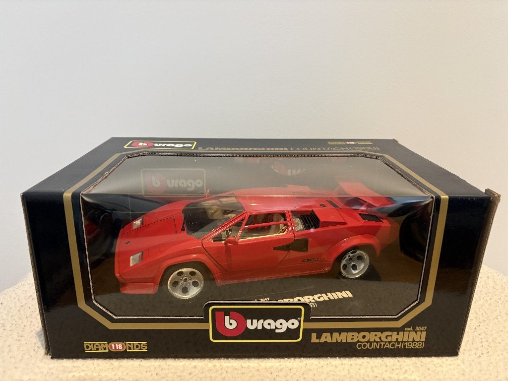 Lamborghini Countach 1988 – Bburago 1:18 - originele doos, Ophalen of Verzenden, Gebruikt, Auto, Bburago