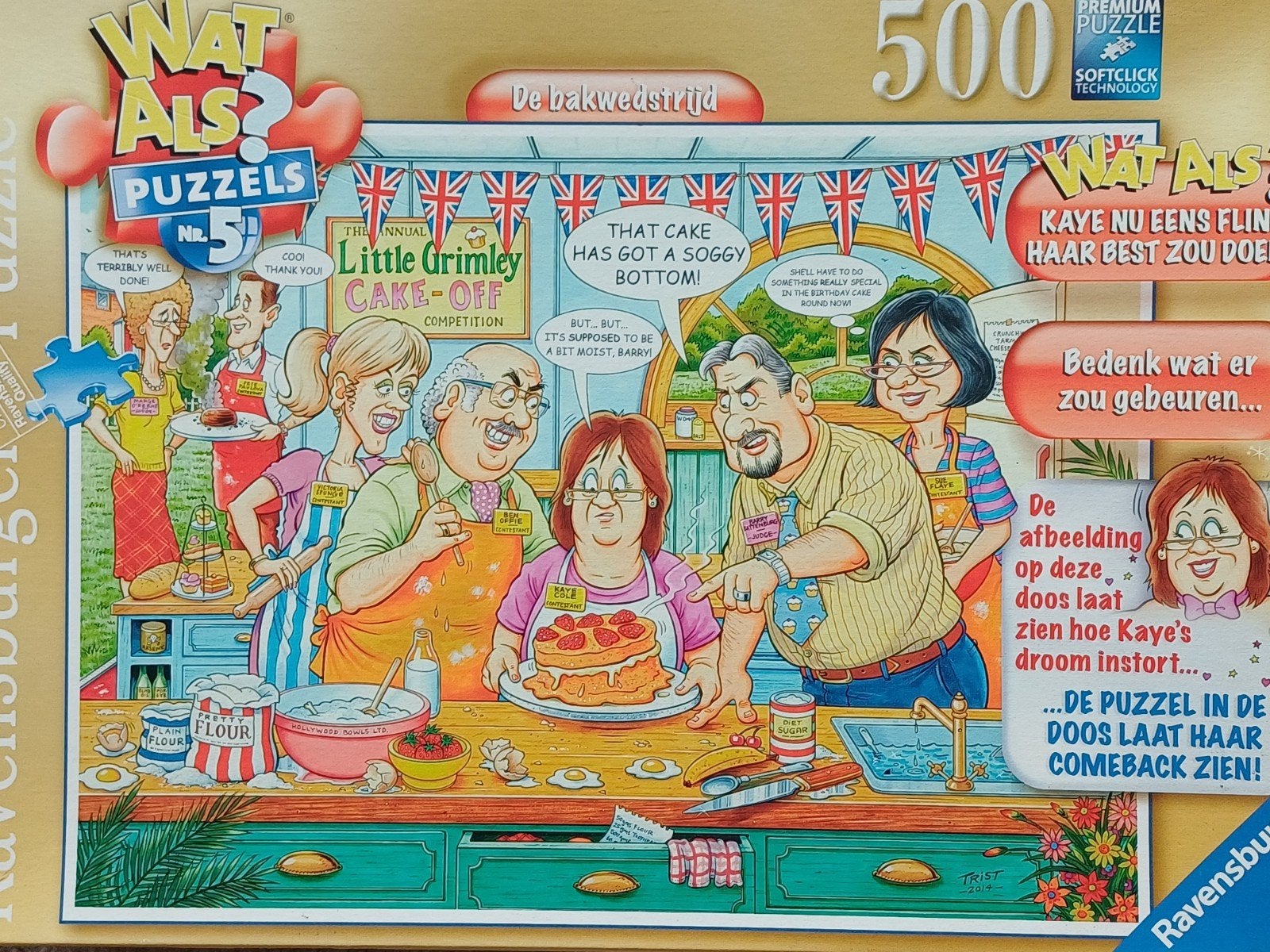 Puzzel 590 stukjes Wat Als 5 De bakwedstrijd, Kinderen en Baby's, Ophalen of Verzenden, Meer dan 50 stukjes, Zo goed als nieuw