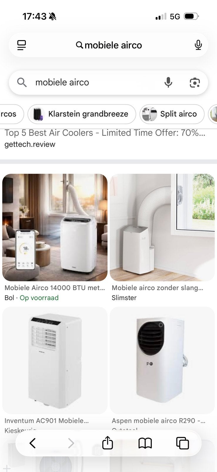 Mobiele airco gezocht!!!, Witgoed en Apparatuur, Ophalen, Zo goed als nieuw, Luchtbevochtiger