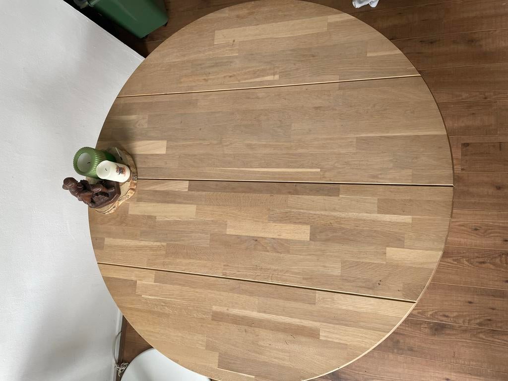 Ronde eettafel, Huis en Inrichting, Tafels | Eettafels, Ophalen, Gebruikt, 100 tot 150 cm, Vier personen