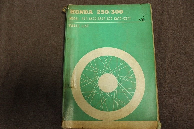 Honda C72 CA CS C77 CA CS 1964/1965 motorcycle parts list, Ophalen of Verzenden, Honda