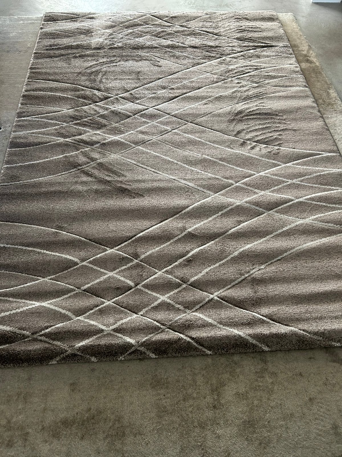 Vivace. Vloerkleed.  Carve Wave. Beige. 230/160, Ophalen, Beige, 150 tot 200 cm, 200 cm of meer