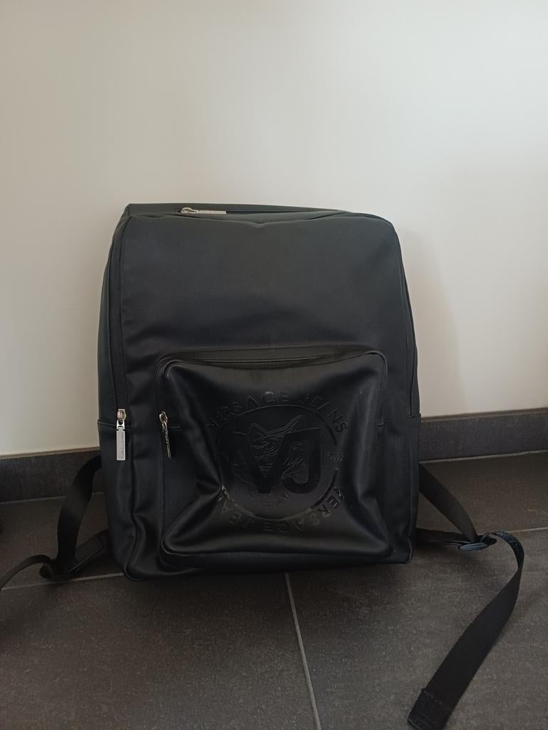 Versace Jeans Couture Zwarte Rugzak, Ophalen of Verzenden, Zo goed als nieuw, 25 tot 40 cm, Overige merken