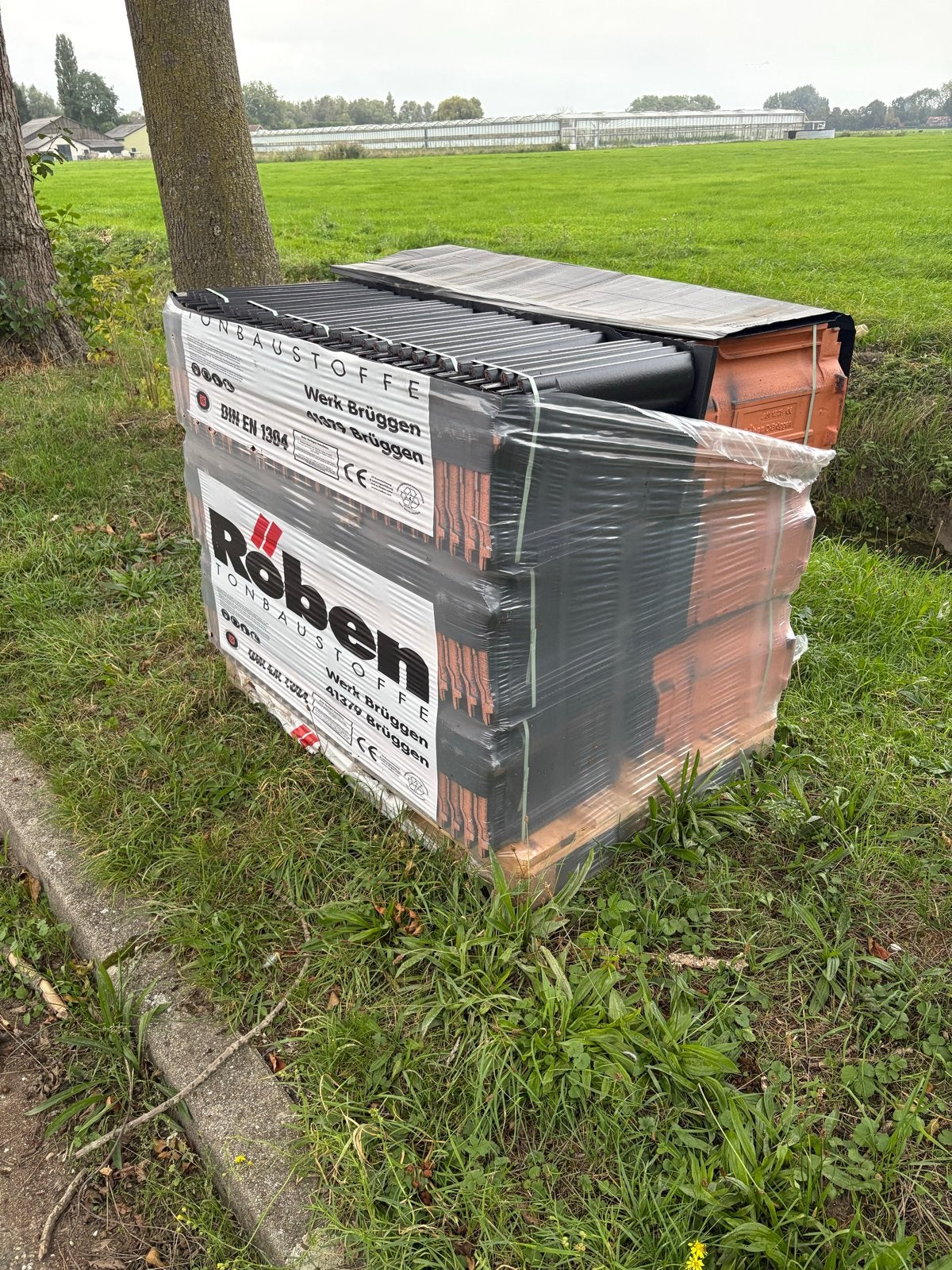 Nieuwe Röben D-Brüggen dakpannen, 180 stuks zijdeglans, Doe-het-zelf en Verbouw, Ophalen, Nieuw, Dakpannen, Overige kleuren