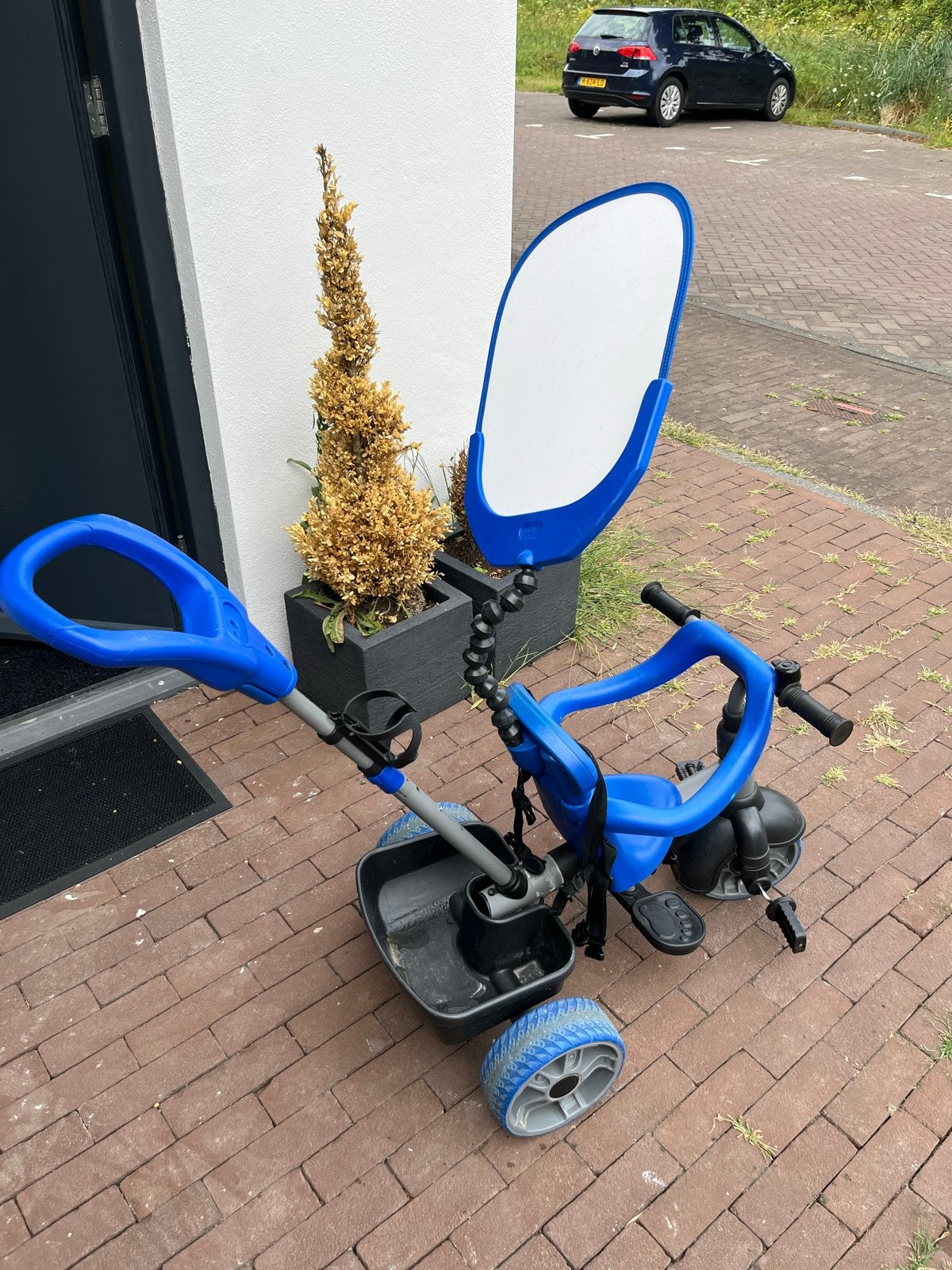 Little Tikes 4-in-1 Driewieler met duwstang en zonnescherm, Ophalen, Gebruikt, Trapvoertuig