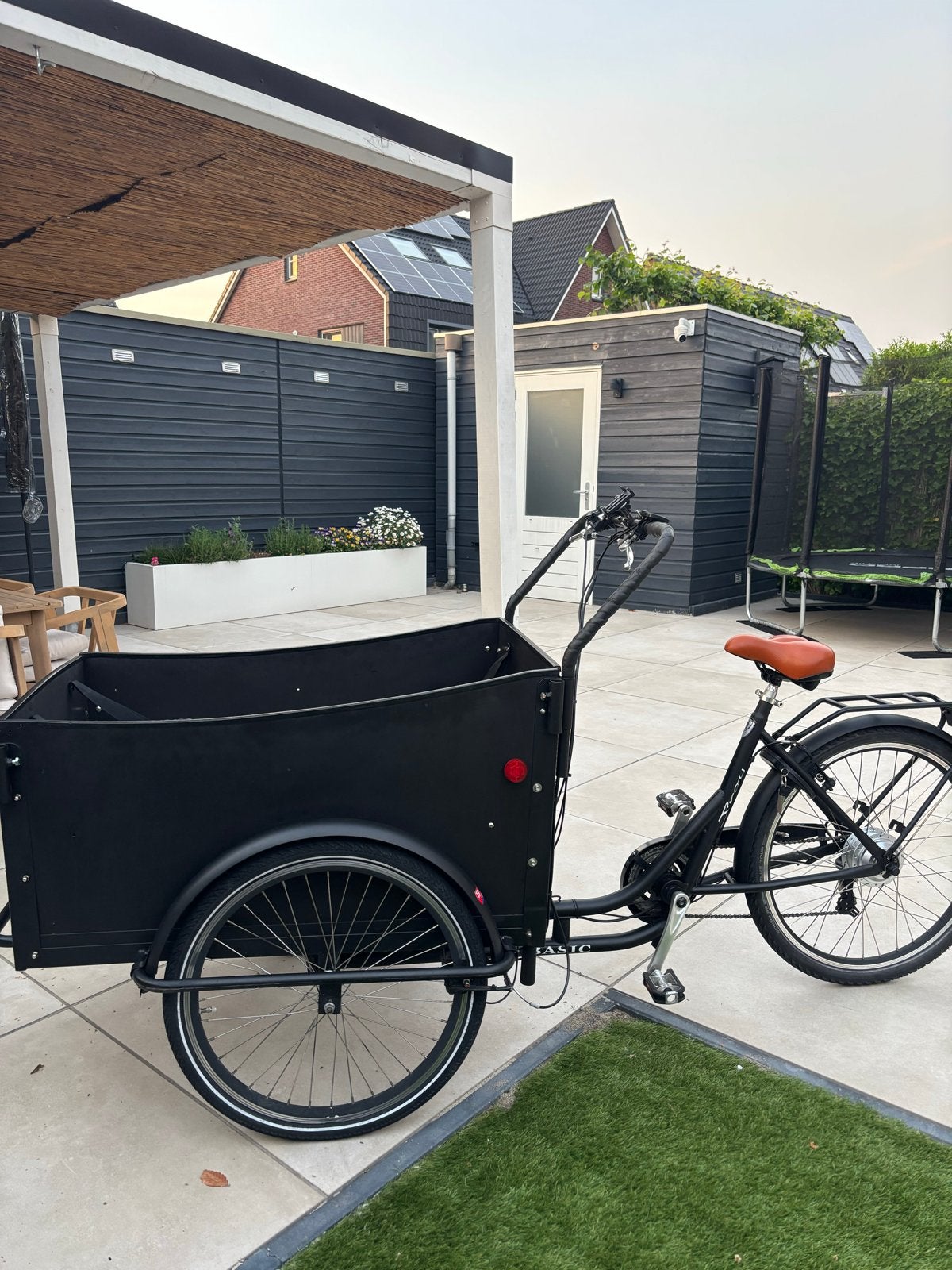 Mooie Vogue Troy bakfiets met nieuwe motor en onderhoud, Fietsen en Brommers, 4 kinderen of meer, Gebruikt, Elektrisch, Trommelrem