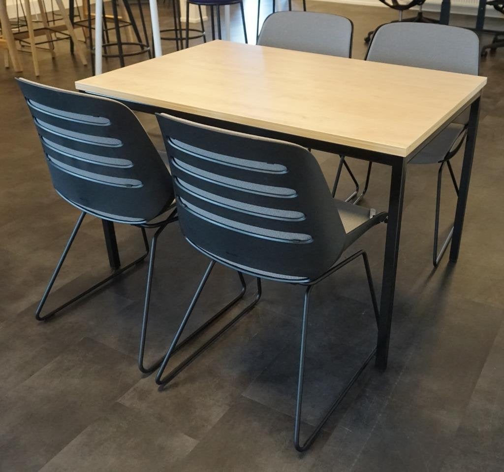 Kantinetafel Bureautafel | Zwart Frame | 120/140 x 80 Nieuw, -, -, Nieuw, Ophalen of Verzenden