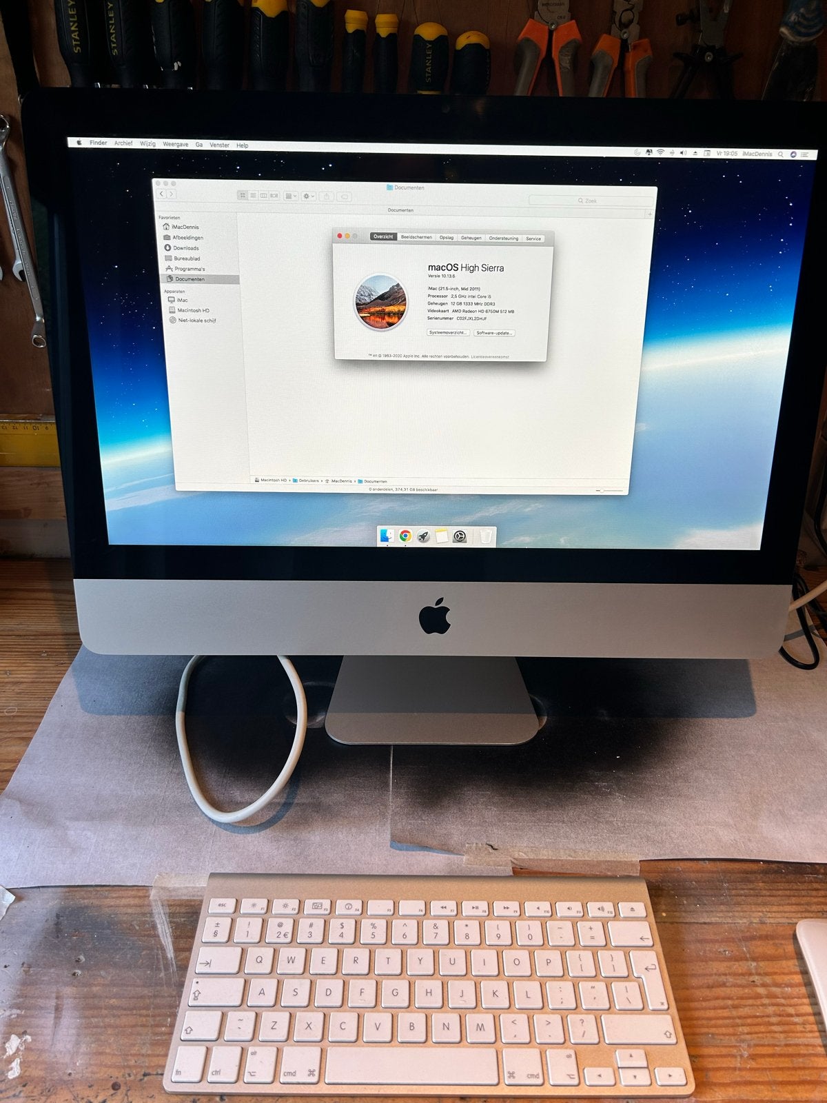 Apple iMac 21.5" incl. toetsenbord & muis, Computers en Software, Apple Desktops, Ophalen, Gebruikt, 2 tot 3 Ghz, 8 GB