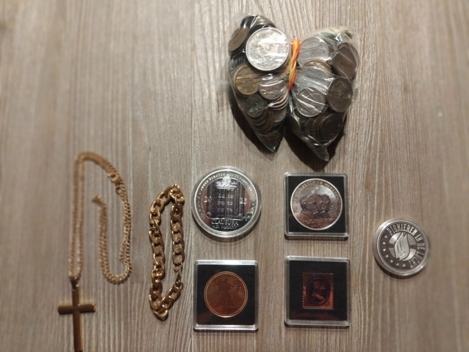 Munten te koop armband en ketting, Ophalen of Verzenden