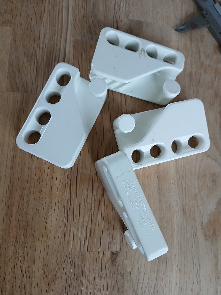Clamcleat CL234 4 stuks fendercleat, Ophalen of Verzenden, Gebruikt