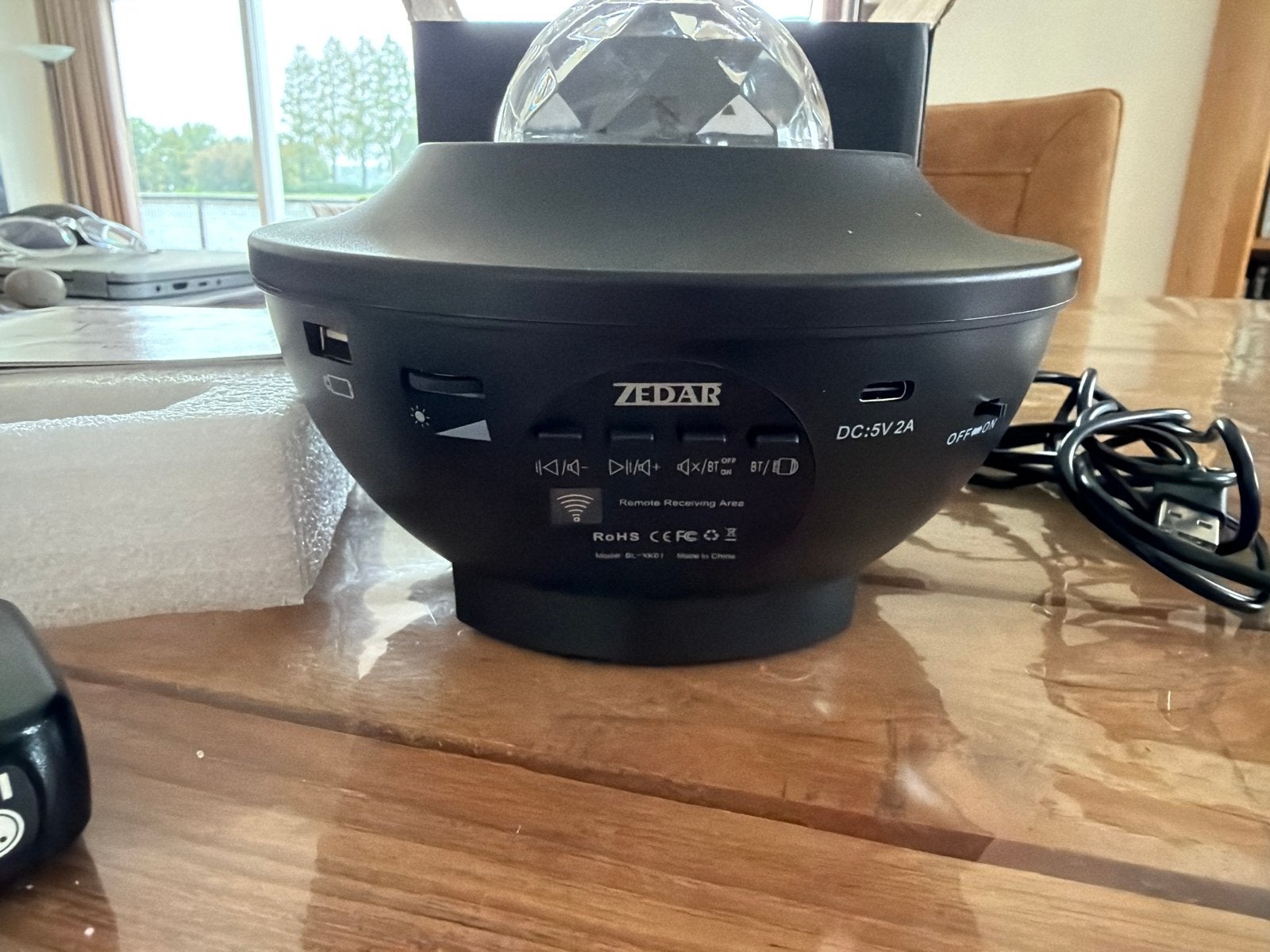 ZEDAR Sterrenprojector /speaker/discolamp/voice-  nieuw, Overige merken, Kunststof, Zwart, Met schakelaar