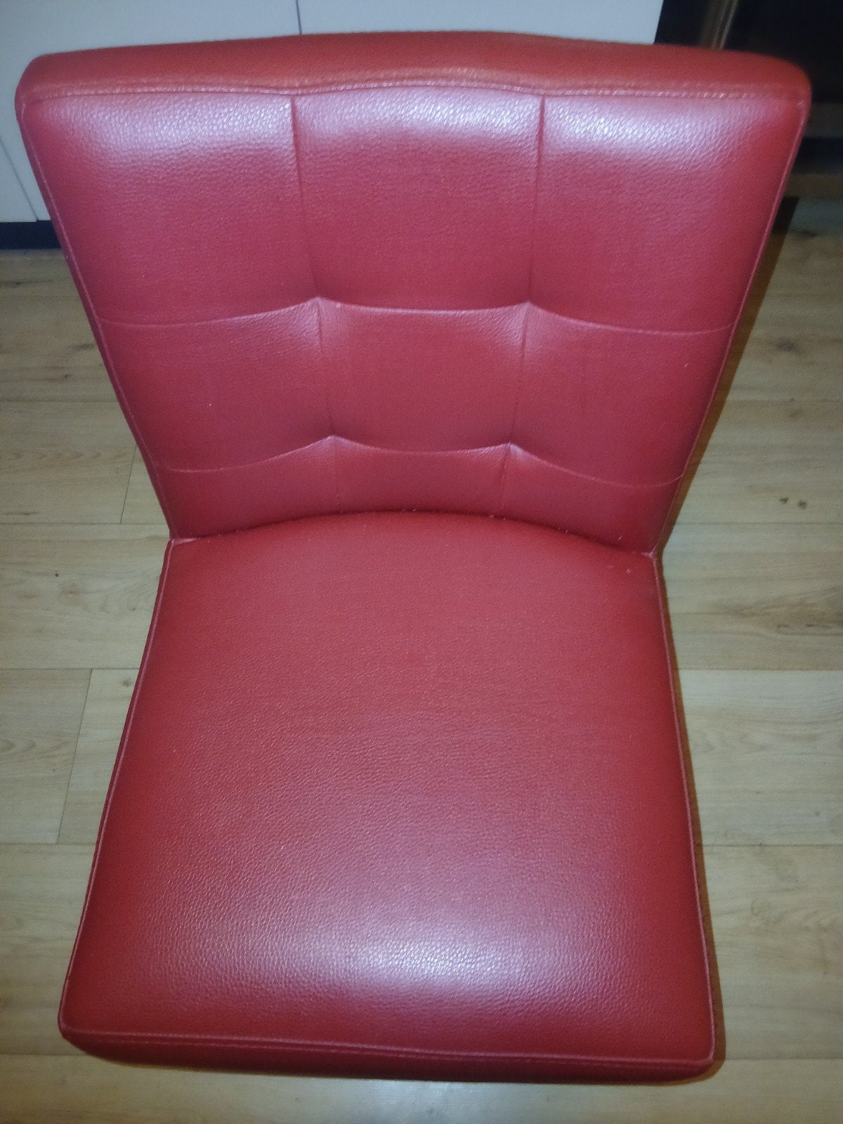 Rode eetkamerstoelen- De Arend, Huis en Inrichting, Stoelen, Gebruikt, Vier, Hout, Leer, Rood, Ophalen