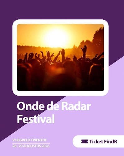 2 tickets zaterdag 29-8 onder de radar festival, Tickets en Kaartjes, Overige Tickets en Kaartjes, Twee personen
