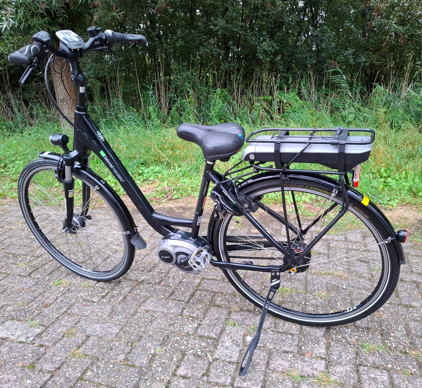 Nette zwarte elektrische damesfiets,Bosch middenmotor ✅️, Fietsen en Brommers, Fietsen | Dames | Damesfietsen, Ophalen, Gebruikt