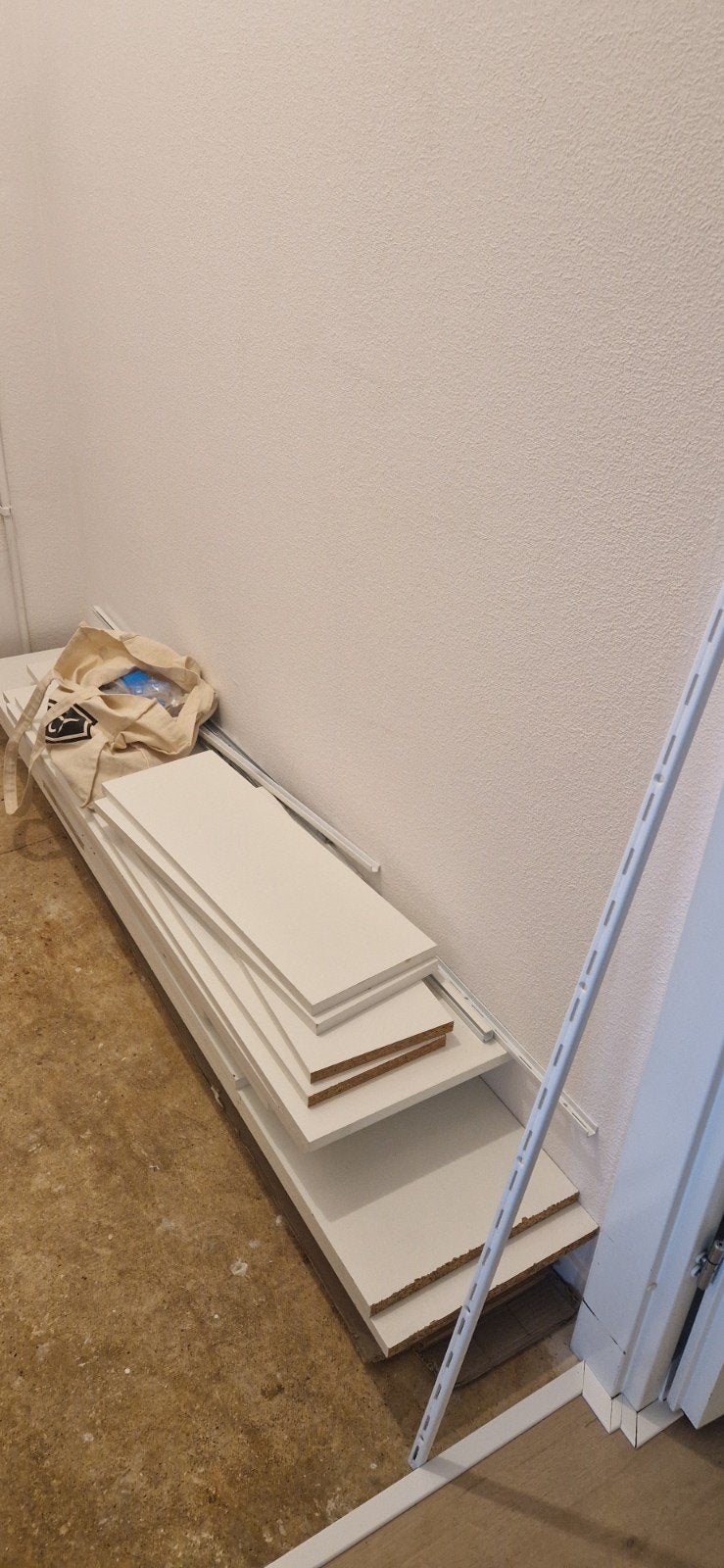 Wandplanken met rails en dragers - diverse maten, Ophalen, Gebruikt