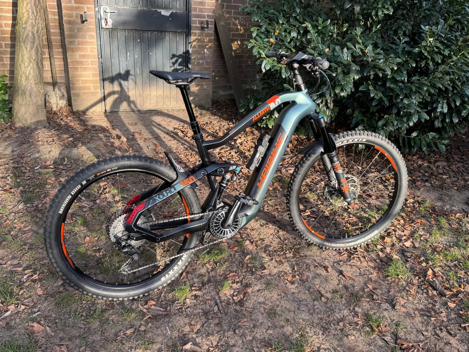 Haibike XDURO AllMt 8.0  Fully met Flyon motor  120Nm maat L, Gebruikt, Fully, Schijfrem, 53 tot 57 cm
