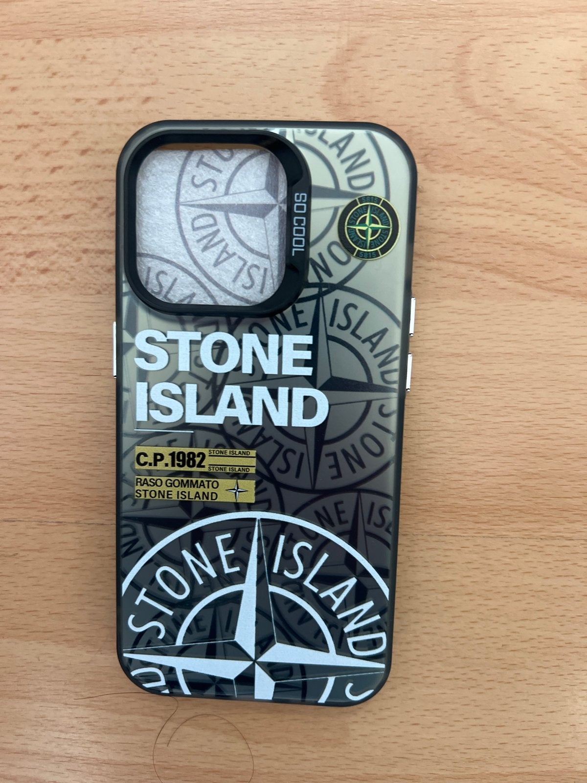 Stone Island iPhone 14 Pro Hoesje - Zwart/Grijs, Kunststof, Zwart, Verzenden, IPhone 14 Pro