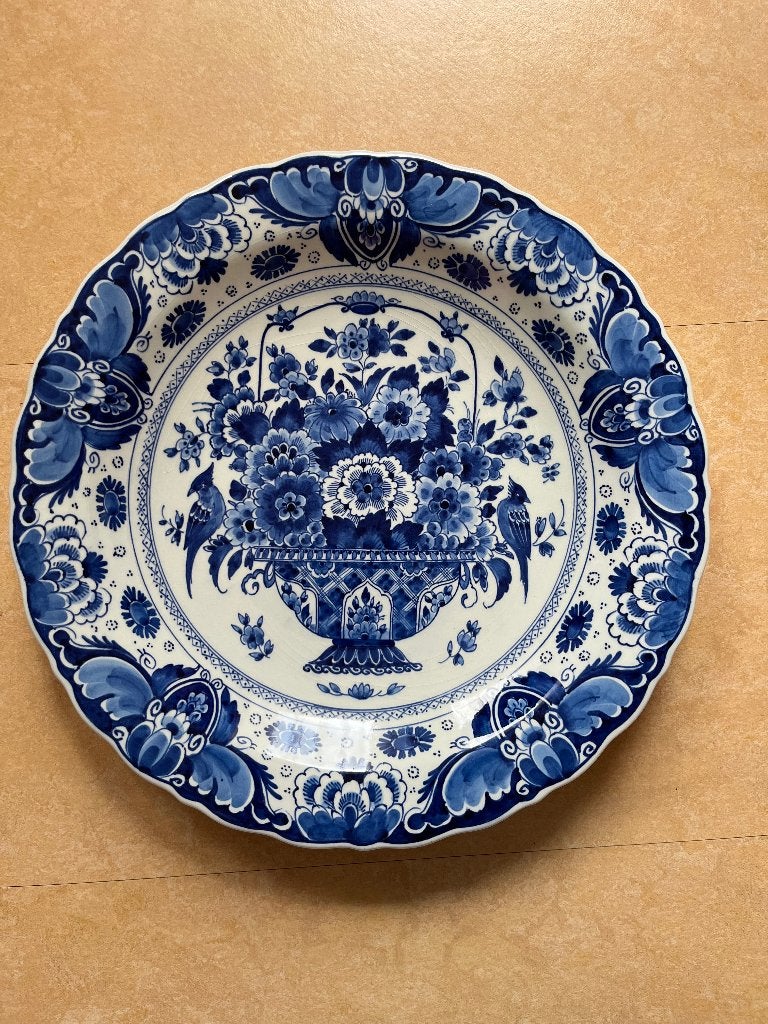 Mooi delfts blauw bord, Ophalen