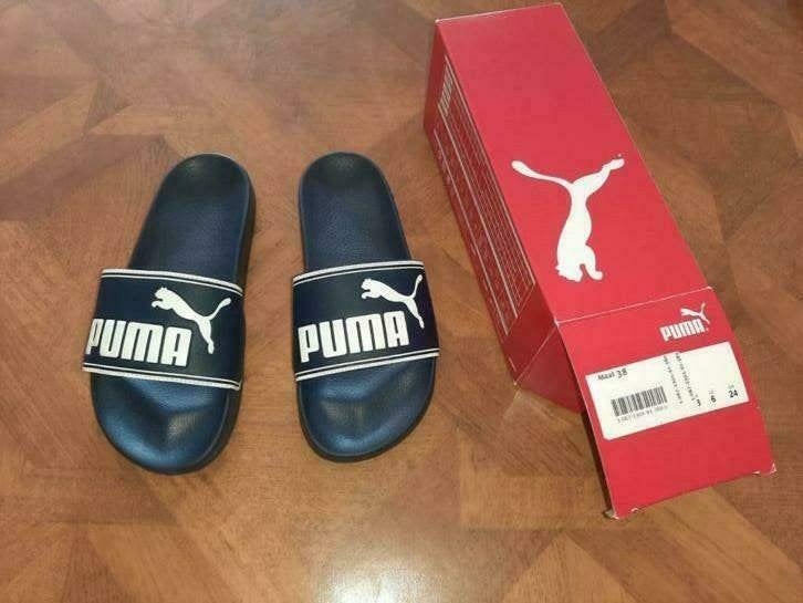 Puma badslippers slippers maat 38 donkerblauw, Jongen of Meisje, Ophalen of Verzenden, Zo goed als nieuw, Puma