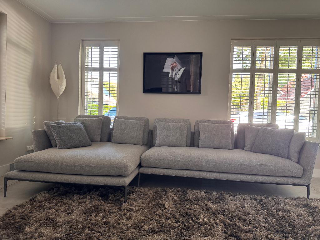 B&B ITALIA ATOLL hoekbank chaise longue, Huis en Inrichting, Ophalen, Zo goed als nieuw, Stof