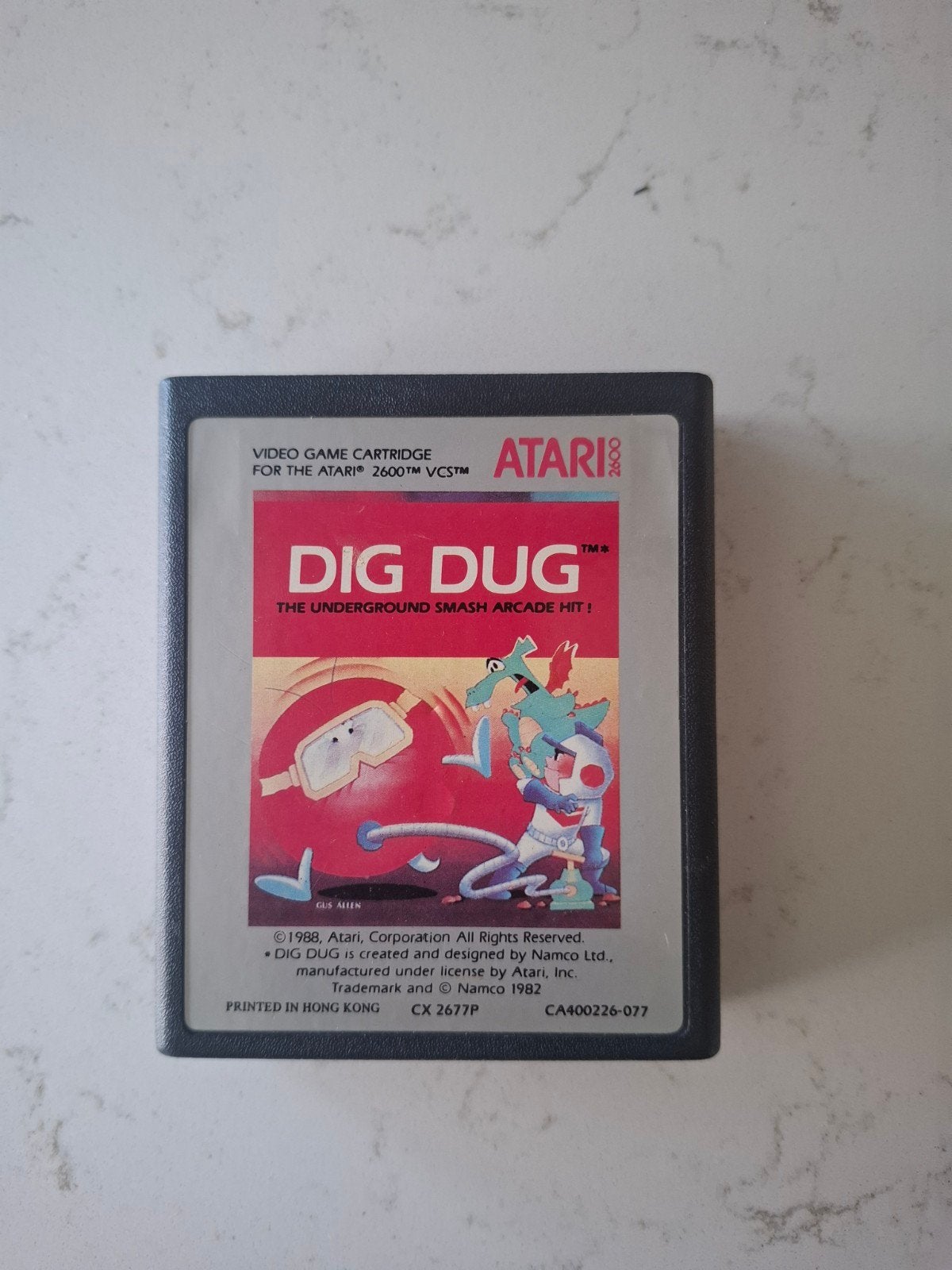 Atari 2600 Dig Dug - Klassieke Arcade Game Cartridge, Spelcomputers en Games, Games | Atari, 1 speler, Ophalen of Verzenden, Atari 2600