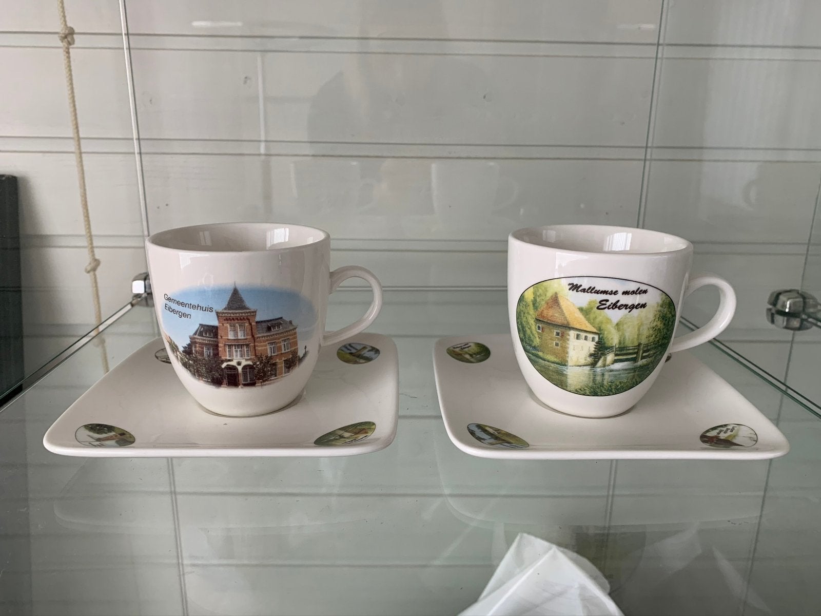 Kop en schotel Eibergen 2 stuks, Ophalen, Zo goed als nieuw, Overige stijlen, Kop(pen) en/of Schotel(s)