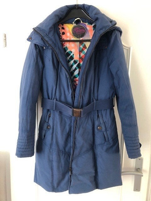 Dames winterjas / parka, Maat 38/40 (M), Blauw, Spoom, Ophalen of Verzenden