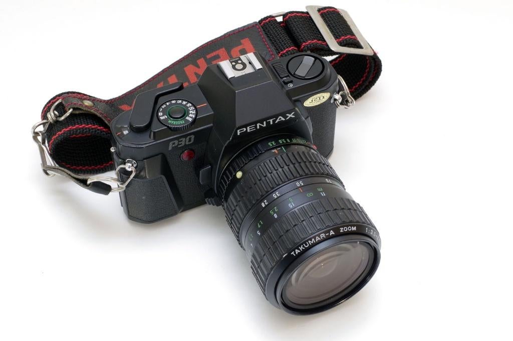 Pentax P30 35mm film SLR + Takumar 28-80mm zoomlens + batt., Verzenden, Refurbished, Spiegelreflex, Pentax