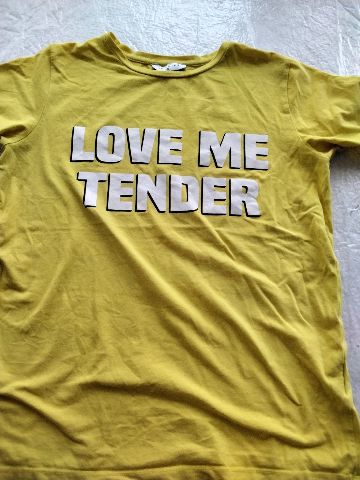 Loavies T-shirt 'Love Me Tender' Maat S, Kleding | Dames, Geel, Ophalen of Verzenden, Korte mouw, Maat 36 (S)