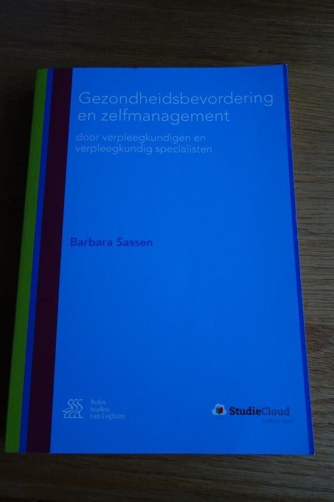 Gezondheidsbevordering en zelfmanagement, Barbara Sassen, Zo goed als nieuw, Gamma, HBO