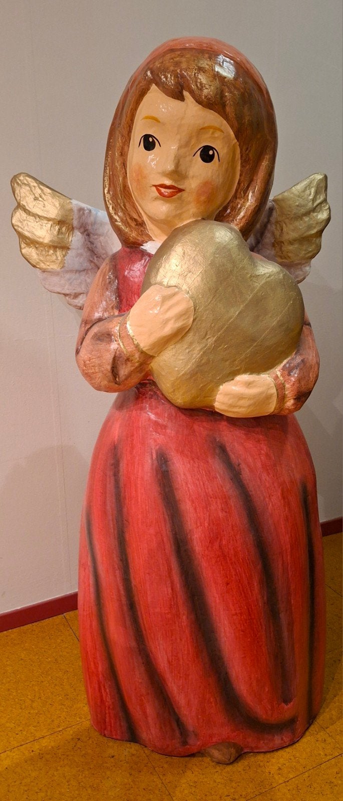 Unieke grote Goebel deco kerstengel met hart - 109 cm hoog!!, Diversen, Ophalen of Verzenden