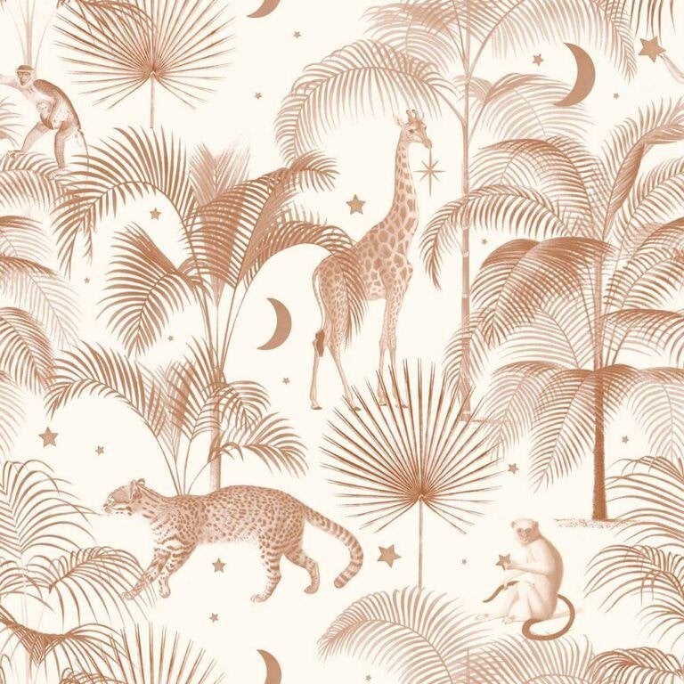 Kinderbehang Behang Kinderkamer Jungle Safari Beige Dekornik, Wodzirejow 5a, 02-824 Warsaw, Poland, Nieuw, Ophalen of Verzenden