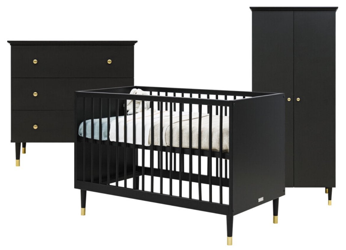 Complete bopita baby kamer zwart goud, Ophalen, Zo goed als nieuw