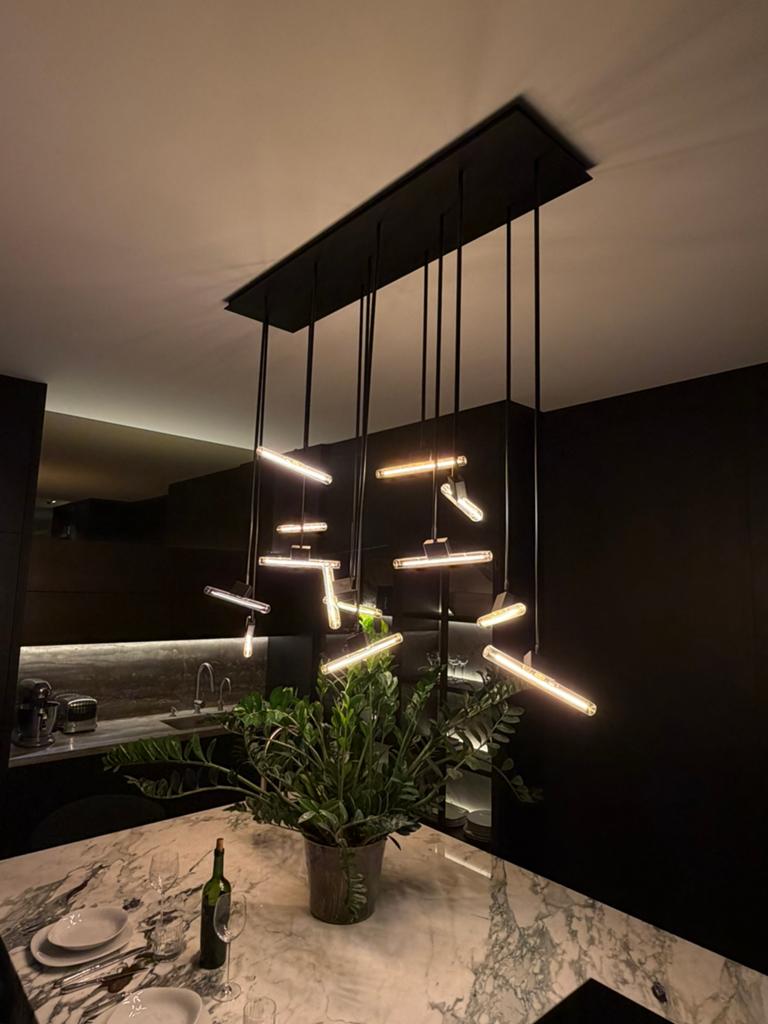 Prachtige hanglamp van Layer by Adje VERSAILLES, Ophalen, Zo goed als nieuw, Glas, 75 cm of meer
