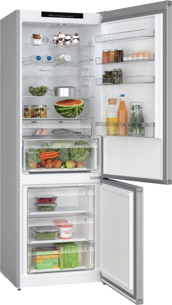 Bosch koelkast KGN492LDF - Serie 4 - Extra breed - RVS, 200 liter of meer, BSH Huishoudapparaten, 60 cm of meer, Met aparte vriezer